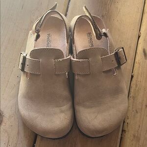 Sonoma Kids Tan Suede Moccasin-Style Closed-Toe Sandals